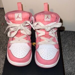 Jordan Kids' Pink and White Sneakers